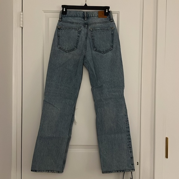 Anine Bing high rise straight leg ripped jeans - Picture 8 of 10